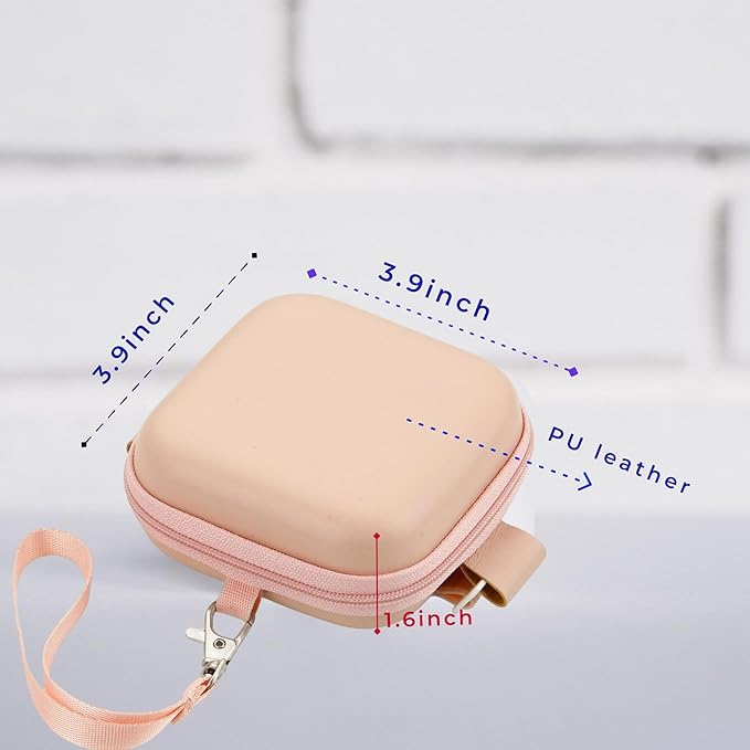 Wireless Lavalier Microphone Case Mini Mic Case for Wireless lavalier microphones Wireless Microphones Mini Tiny Mic Lapel Clip Microphones (PINK)