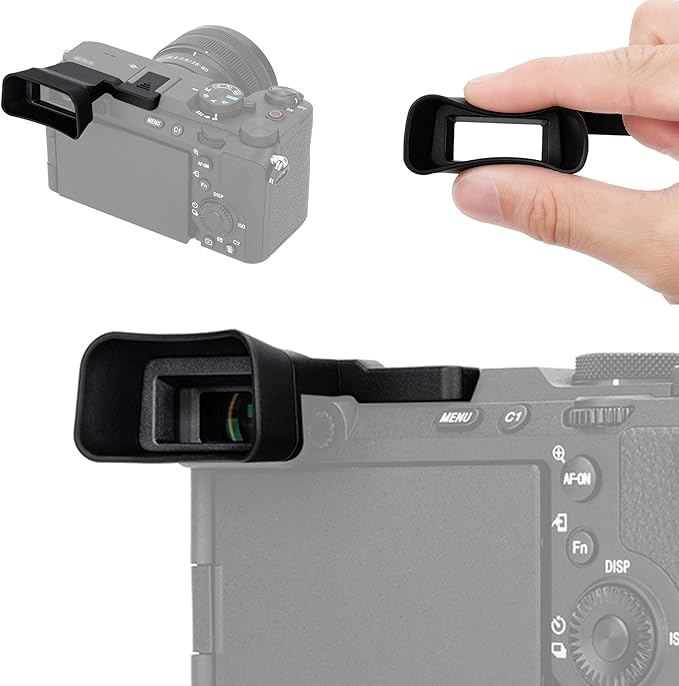 A7CII A7CR Eyecup Eyepiece, Soft Silicon Extended Camera Eye Cup Viewfinder Special Designed for Sony Alpha A7CII A7CR Camera(Not Fits A7C), Not Scratch The Camera Body & Not Affect The Use of Screen