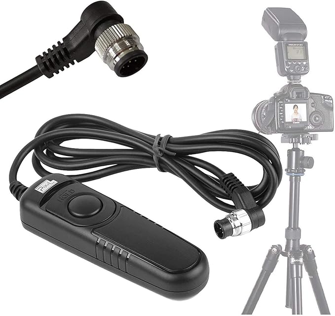 Pixel Remote Commander Shutter Release Cable DC0 Compatible with Nikon Z8 Z9 D3 D4 D5 D6 D800 D850 D810 D700 D500 D300 D200 F6 F100 F5 F90X F90 N90s D1X D2H D3X Compatible with Nikon MC-30A