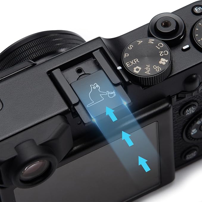 Camera Metal Hot Shoe Cover Shutter Buttons Protector Set for Fujifilm X100VI X100V X-M5 X-E5 X-T4 X-T3 for Leica Q for Olympus (CAT-01-Hot Shoe Cover)