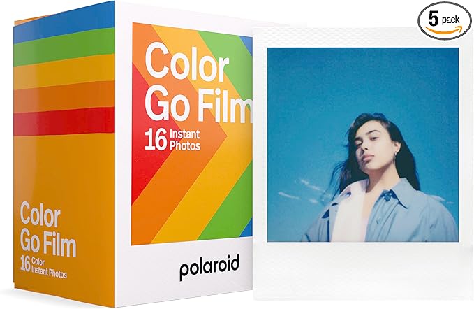 Polaroid Go Color Film - Double Pack (16 Photos) (6017) - Only Compatible with Polaroid Go Camera (Pack of 5)