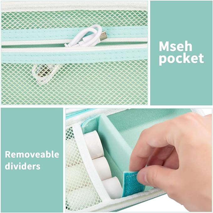 Case Compatible with ESOXOFFORE for Dylanto for Anchioo for WEEFUN for GKTZ for Amzelas for Mafiti Instant Print Camera for Kids, Film Camera Storage Holder Organizer Bag (Box Only)- Mint Green