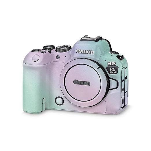 Glossy Glitter Camera Skin Compatible with Canon EOS R6 Mark II Camera (2022) - Cotton Candy - Premium 3M Vinyl Protective Wrap Decal Cover - Easy to Apply | Crafted in The USA by MightySkins