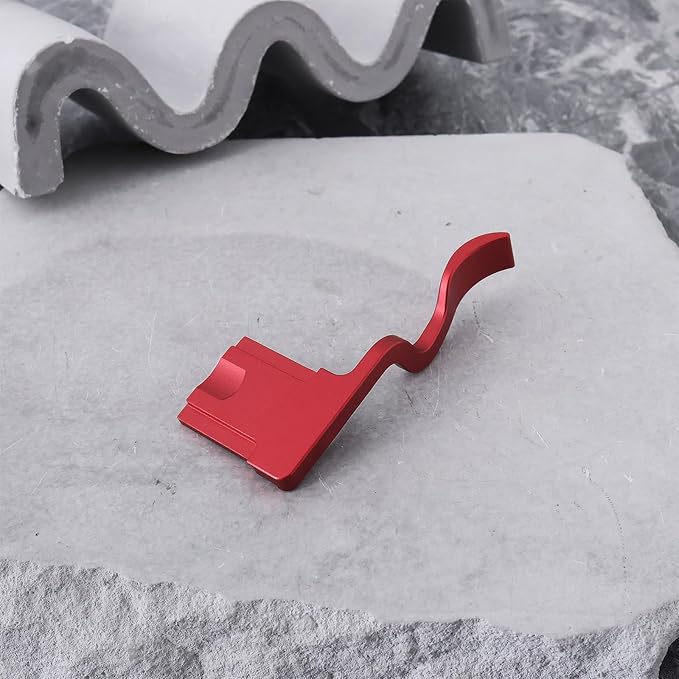 Camera Hot Shoe Thumb Up Rest Hand Grip with Concave Shutter Release Button Compatible with Fujifilm XT50 XT5 XT4 XT3 XT30 XT2 XT20 XT10 Digital Camera, Red