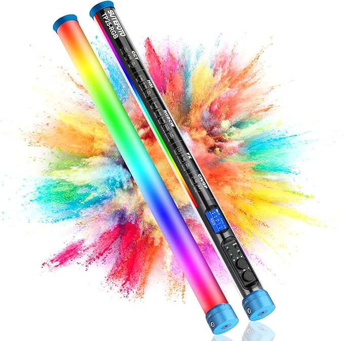 24.3" Large Handheld Light Wand, 2600 lumens RGB LED Video Light 360° Full Colors, RGB Tube Light for Photography Light Stick, CRI 98+, 2800K-10000K /Rechargeable Battery/LCD Display