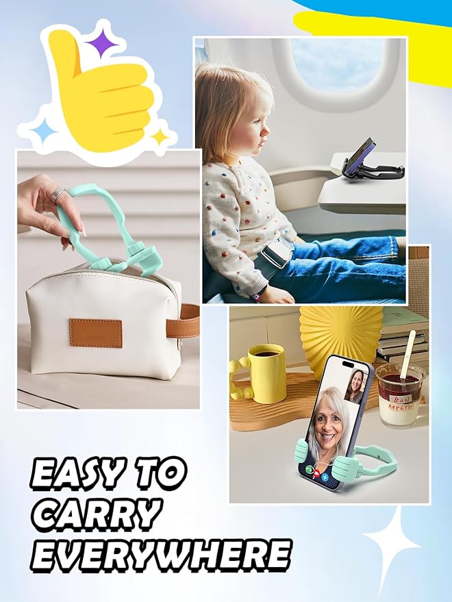 Easter Gifts for Teen Boy Kid Man Cell Phone Stand: UPGRADE Adjustable Thumbs Up Lazy Phone Holder for Desk Fun Gadgets for Him Guy Tween Woman Girl Adult Easter Basket Essentials Who Have Everything