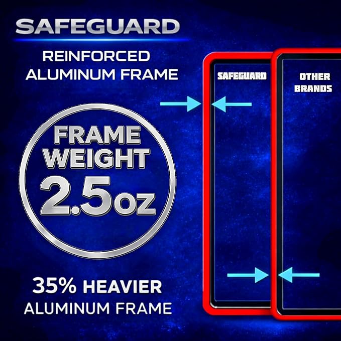 Metal PSA Slab Bumper Case UV Resistant- Safeguard Magnetic Aluminum Metal Case For Graded Cards (Red)
