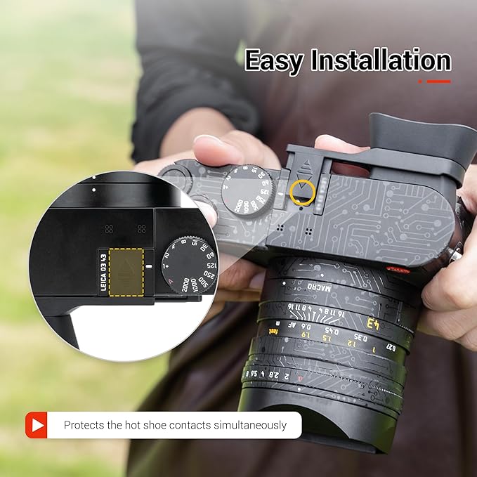 JJC Camera Viewfinder Eyecup for Leica Q3 43 & Q3, Soft Silicone Eyepiece with Extended Design, Easy Hot Shoe Installation