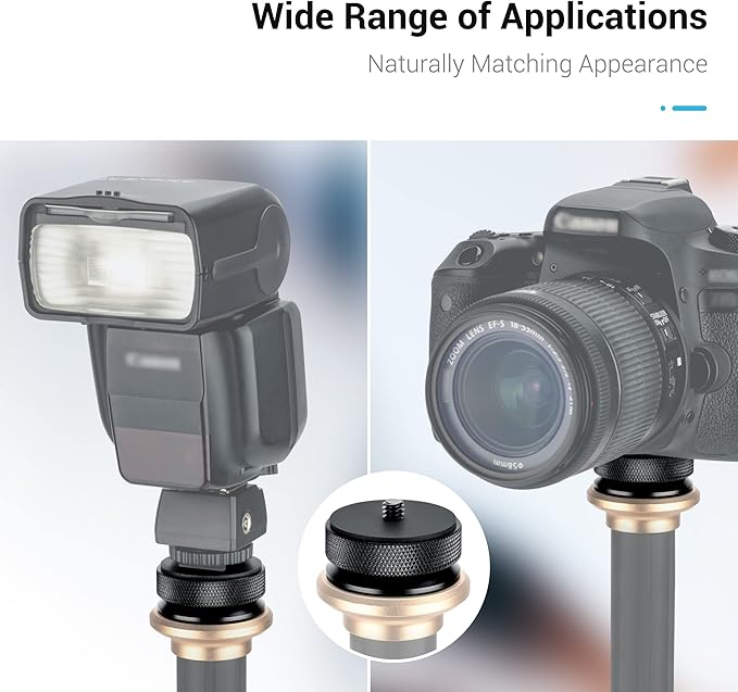 JJC Male 1/4"-20 to Female 3/8"-16 Threaded Screw Converter Adapter for Mounting Camera and Other Devices with Female 1/4"-20 Thread to Tripod, Monopod with Male 3/8"-16 Thread or Arca-Type Clamp