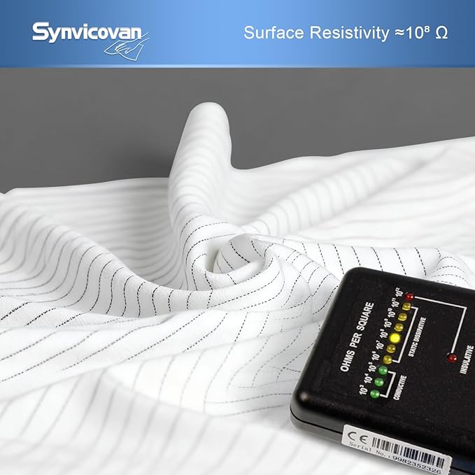 Synvicovan Anti-Static Microfiber Wipes 6"x6"(100 Pcs,Class 100, 200GSM) Lint Free Cloths Reusable Special ESD protection design is suitable for protecting sensitive electronic components and tools