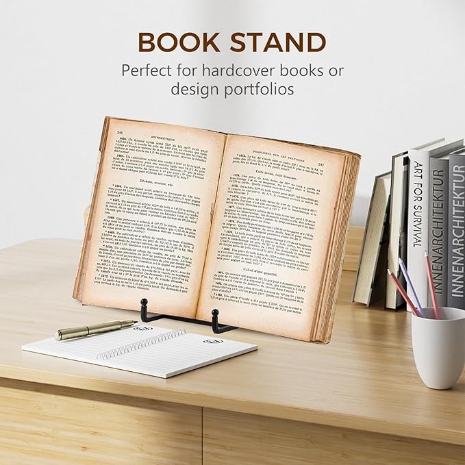 Plate Holder Easel Display Stand - 8 inch Metal Plate Stands for Display - Tabletop Picture Stand - Black Iron Easels for Display Pictures | Photo Frames | Book | Decorative Plates | Plaque -2 Pack