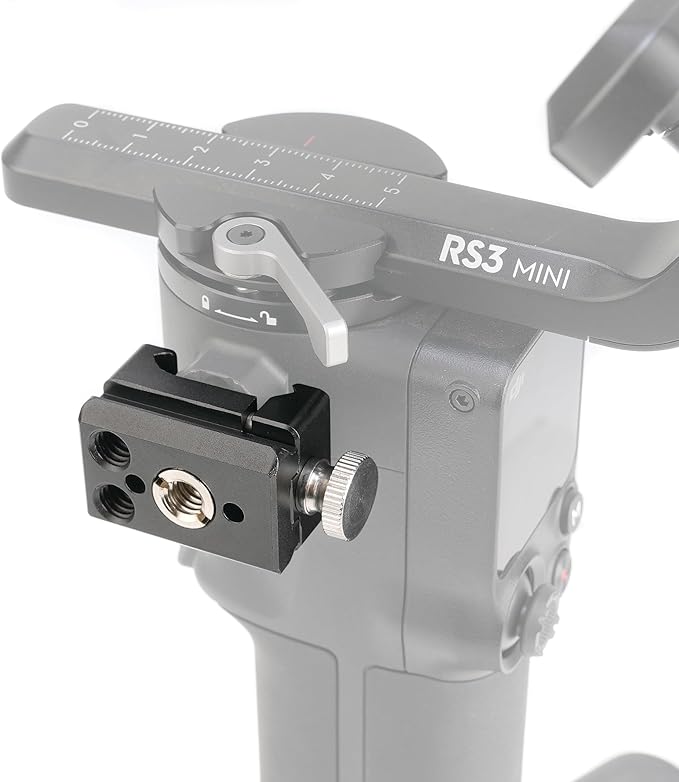 FocusFoto Quick Release NATO Clamp with 1/4" Threaded, 3/8" ARRI Locating Hole for NATO Rail Silder Camera Cage Stabilizers, Compatible with DJI Ronin RSC2, RS3, RS3 Pro, RS3 Mini, RS4, RS4 Pro Gimbal