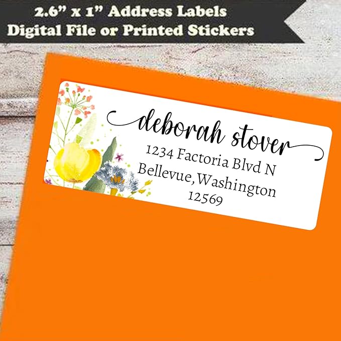 LINMAGCO Personalized Return Address Labels Gold 500 Pcs Mail Labels for Envelopes Weddings Self Adhesive Rectangle Elegant Name Stickers……