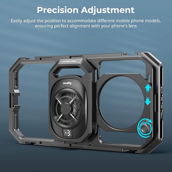 SMALLRIG 67mm Threaded Filter Adapter with Detachable Sun Hoods for Universal Phone Cage 4704/4597/5275/5276/4299B,for iPhone, for Samsung & Smartphones - 5277