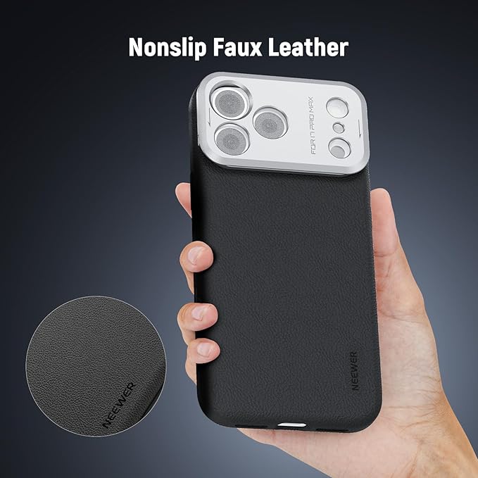 NEEWER Phone Case for 17 Pro Max, Modular Protective TPU/PC Phone Cover with 67mm Thread Filter Ring, 17mm Lens & T Mount Lens Backplates Compatible with Moment MagSafe iPhone 17 Pro Max, PA134