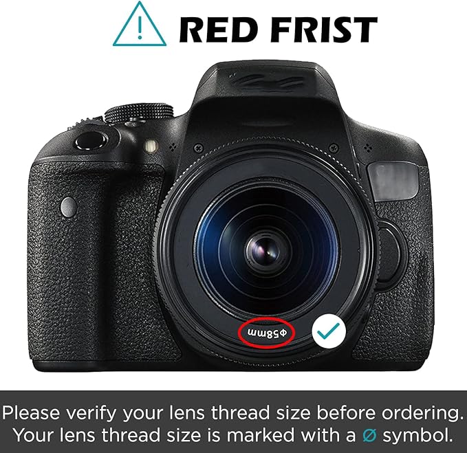 Veatree 58mm Lens Hood Set for Canon EOS 77D 80D 90D Rebel T8i T7 T7i T6i T6s T6 SL2 SL3 DSLR Cameras with EF-S 18-55mm F3.5-5.6 is STM & EF-S 18-55mm F4-5.6 is STM & RF 24-50mm, Replace Canon EW-63C