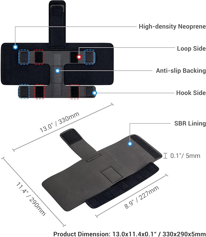 JJC Equipment Mounting Strap for Power Bank on Tripod for Long Time Photography,Remote/Off-Camera Flash Holder Strap for Photographer Videographer,Hard Drive/Computer Power/Smartphone Holder Strap