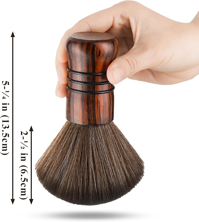 NiHome Large Vinyl Record Cleaning Brush, Anti-Static Soft LP Record Cleaner, Ultra-Fine Fiber Bristles Vinyl Dust Remover Brush, Safe for Vinyl LP CD Album, Beech Wood Handle Retro Design (Red/Black)