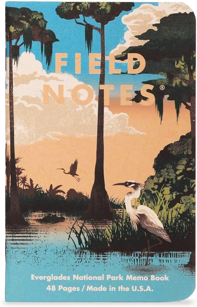 Field Notes: National Parks Series (Series F - Glacier, Hawai'I Volcanoes, Everglades) - Graph Paper Memo Book 3-Pack - 3.5 x 5.5 Inch