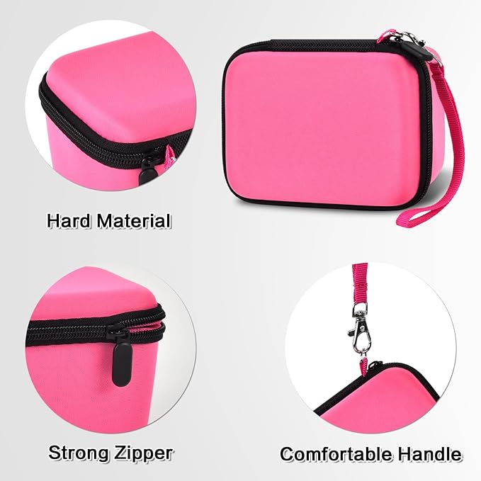 Vlogging Camera Case Compatible with for Duluvulu/for VJIANGER/for JGIPL/for TEBNGIHNM 4K Digital Cameras for Youtube. Vlog Camera Carrying Storage for Lens, Cable and Other Accessories - Red