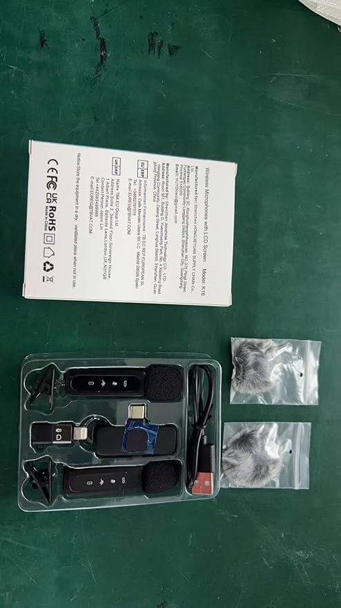 Pink Wireless Lavalier Microphone for iPhone & Android - Mini Clip-On Mic with Noise Cancellation, 65ft Range, 8H Battery, USB-C/Lightning - for TikTok, YouTube, Podcast, Live Streaming