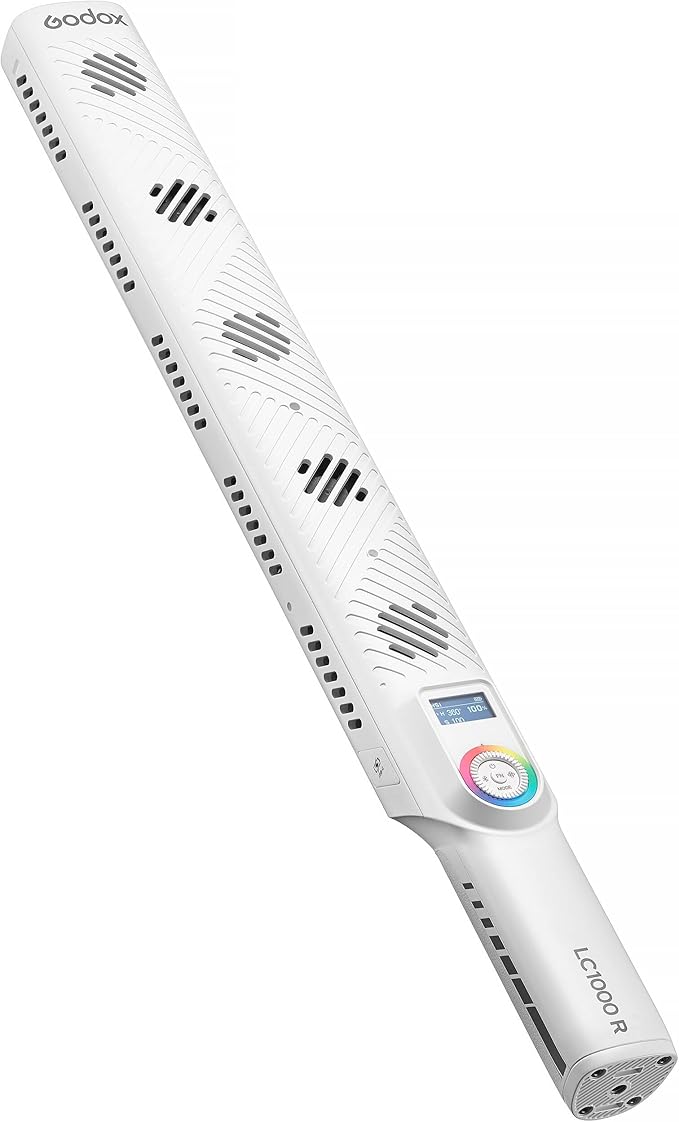 Godox LC1000R RGB LED Light Stick – 360° Color Control, 2700K–6500K CCT, 0–100% Dimming, Built-in Battery & App Control | Portable Handheld Light | Film, Portrait, Product & Creative Video Production