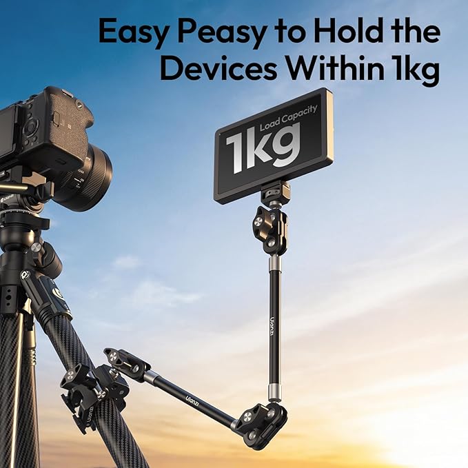 ULANZI CO78 Super Clamp Kit + 2-Section Magic Arm Mount – 1/4" & ARRI Locating Pins + Cold Shoe Mount, 360° Ball Head Designed for Low & High Angle Shot, for Phone & Action Camera, Video Light