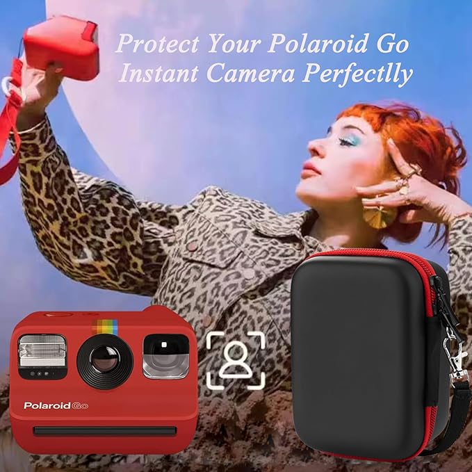 Case for Polaroid Go Gen 2/ PolaroidGo Mini Instant Camera, Travel Storage Bag for Polaroids Go Camera and Film Accessories (Black)