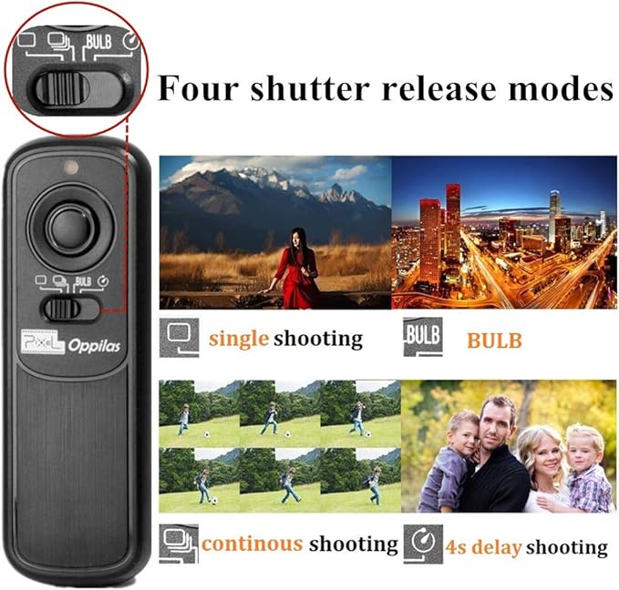 2.4G Wireless Remote Control DC2 Remote Shutter Release Compatible with Nikon MC-DC2 Z7 Z7II Z6 Z6II Z6III Z5 D5600 D3300 D5000 D5100 D5200 D5300 D90 D7000 D7100 D7200 D7500 D780 D610 D750 P7700 P7800