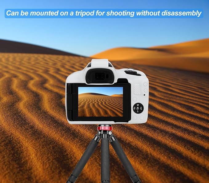 Pocoukate Case for Canon EOS R50 Camera, Soft Silicone Protective Cover Skin with EOS R50 Screen Protector Accessories for Canon EOS R50 Mirrorless Camera Silicone Case - White
