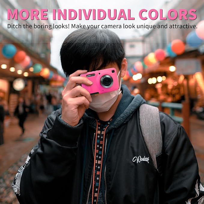 Easy Hood Camera Case for Kodak PIXPRO FZ55, Soft Silicone Cover Anti-Scratch Slim Fit FZ55 DSLR Camera Sleeve Body Skin Travel Protective Case, Rose