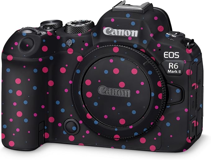 Camera Skin Compatible with Canon EOS R6 Mark II Camera (2022) - Magenta Dots - Premium 3M Vinyl Protective Wrap Decal Cover - Easy to Apply | Crafted in The USA by MightySkins