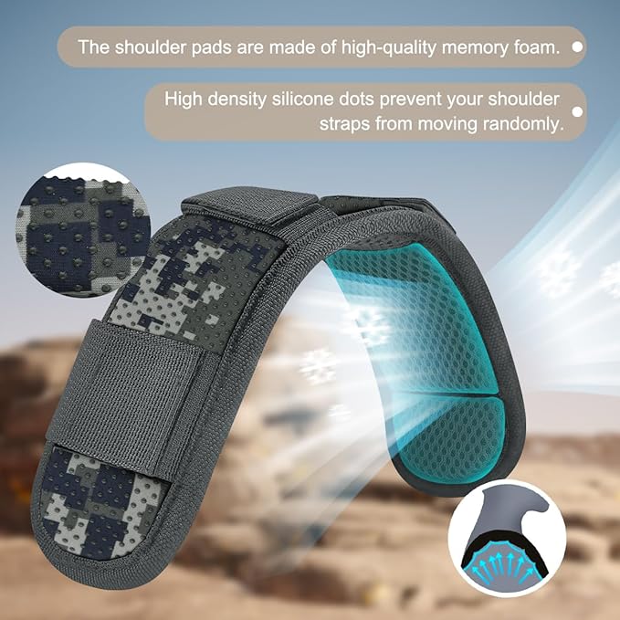 ZINZ 2-Pack Universal Shoulder Pad with Ultra Thick Cushion for Bag Luggage Bag Crossbody, Plus Long & Anti-Slip & Breathable,CA01FL01