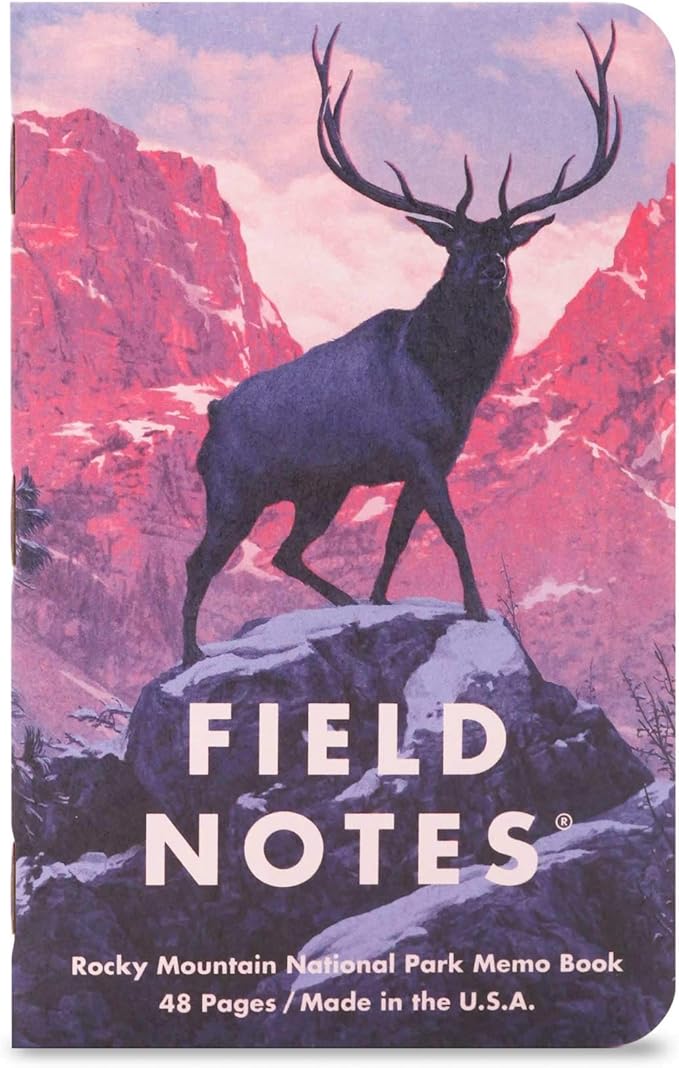 Field Notes: National Parks Series (Series C - Rocky Mountain, Great Smoky Mountains, Yellowstone) - Graph Paper Memo Book 3-Pack - 3.5 x 5.5 Inch