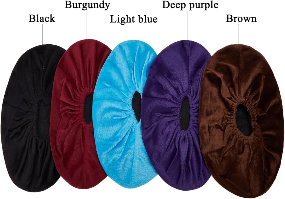 LAKE OF FIRE 5-Pair Reusable Shoe Covers, Non-Slip, Washable, and Thickened Boot Covers for Floor and Carpet Protection