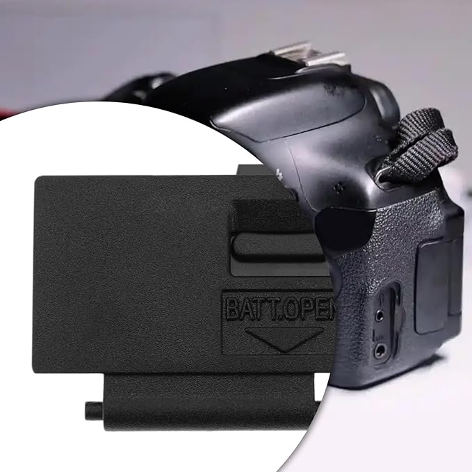 2X Camera Battery Door Cover Lid Snap-On Cap Compatible with Canon EOS 550D Rebel T2i Kiss X4, Black
