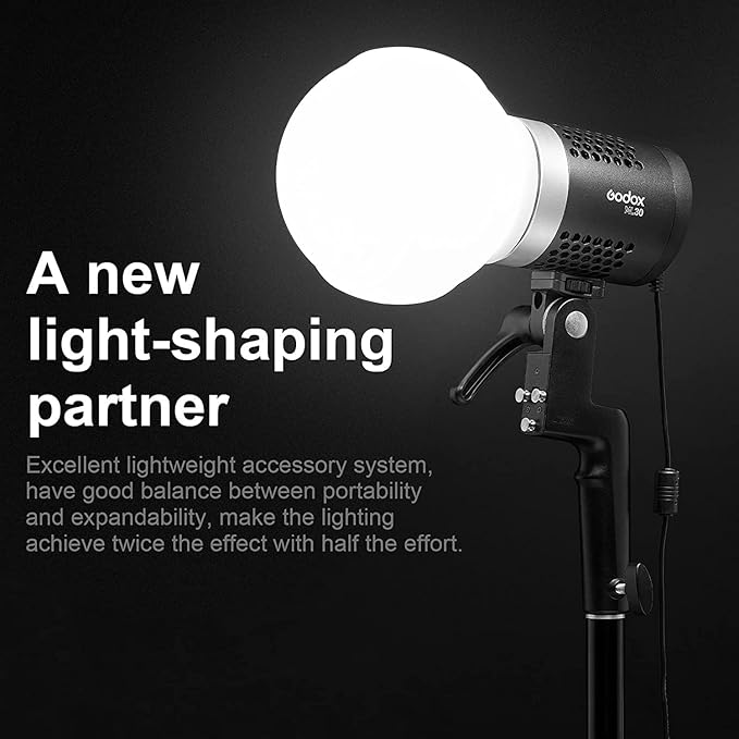 GODOX ML-CD15 Collapsible Softbox Diffusion Dome Flash Diffuser Modifier with 3 Adapters for godox V1 V1PRO AD100PRO AD200PRO V860III V860II V850II TT685II TT685 TT600 TT560II TT520II TT660S AD300PRO