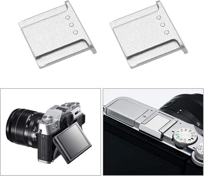 The Lord of the Tools 2Pcs Hot Shoe Covers Replacement Compatible with Fuji X-T4 X-T3 T30 XPRO3 1 X-A2 X-E1 X-E2 X-T1 X-T10 X-T10 X-PRO2X-PRO1X70 GFX 50S Camera Hot Shoe Cover Protector Cap