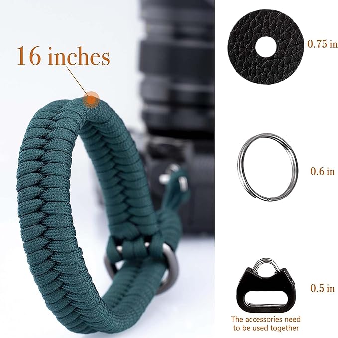 Camera Wrist Strap for DSLR Mirrorless Camera, Quick Release Camera Hand Strap with Safer Connector (Turquoise)