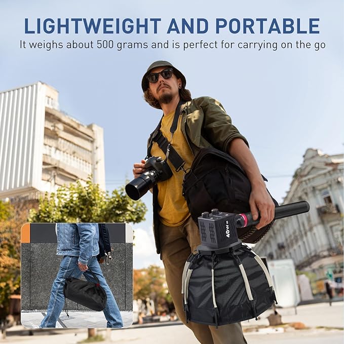 29cm Mini Octagonal Softbox with Removeable Diffuser Cloth Honeycomb Grid Compatible for Mini Bowens Mount LED Video Lights
