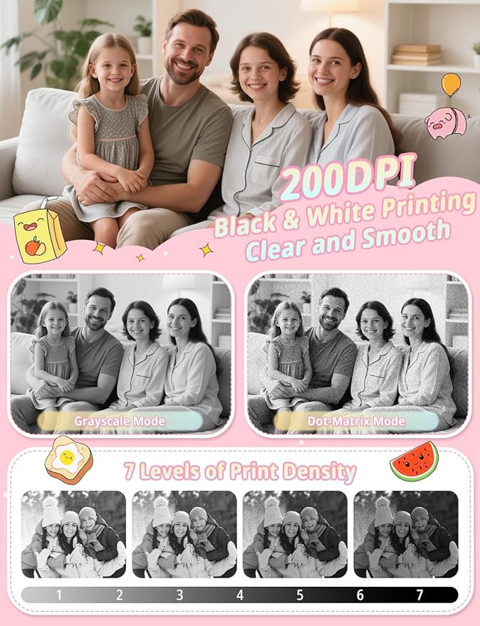 Kids Camera Instant Print, 1080P HD Digital Video Kids Instant Camera for Girl Boys, Toddler Toys for Children Age 3-12 with 3 Rolls Print Paper & 32G Card (Pink)