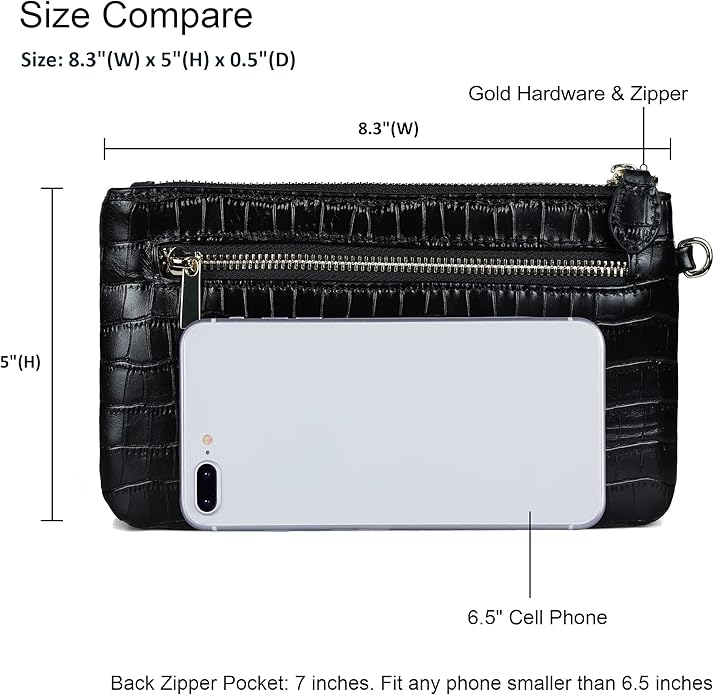 befen Genuine Leather Wristlet Clutch RFID Blocking Bag Cell Phone Wallet Purse Wristlet Wallet Purses and Handbags for Women