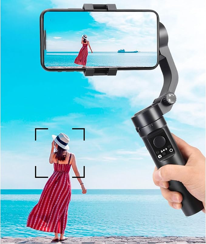 Handheld Stabilizer Cell Phone 3 Axis Stabilizer with Stable Non Destructive Anti Shake, Mobile APP Control, Multiple Modes, and Live Broadcast Tool