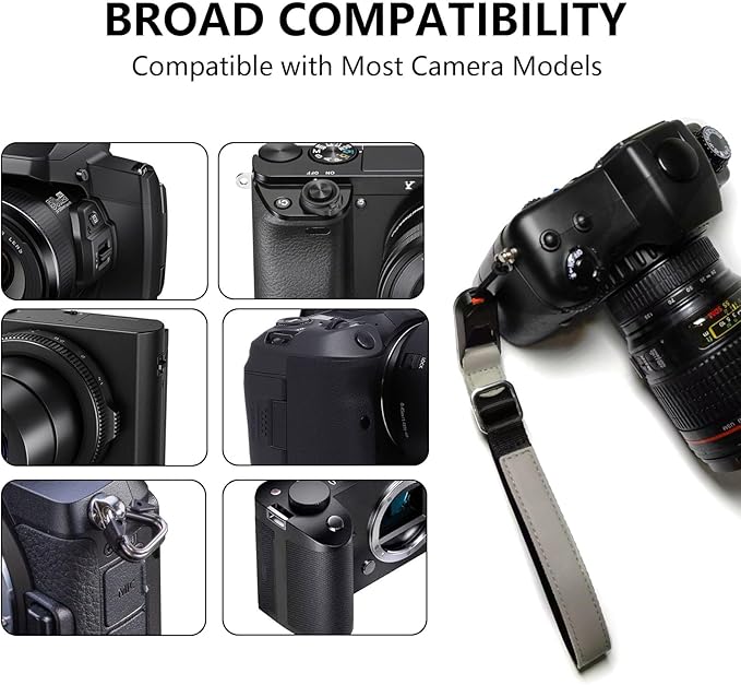 Camera Wrist Strap for Travel & Vlogging, Adjustable Quick Release Hand Strap for Secure Grip, Fit for Sony, Canon, Nikon