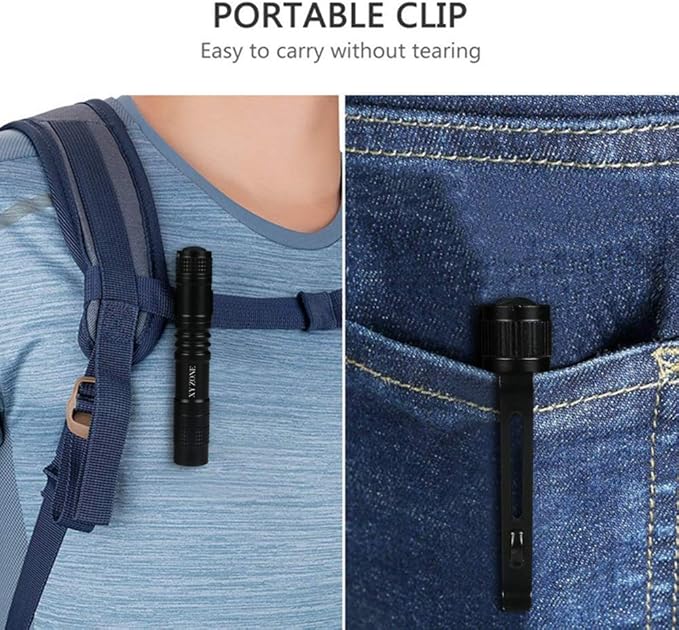 Ultra Slim LED Flashlights XP-1 XPE-R3 1000LM Mini Clip Lamp Penlight Torch Powered by 1 x AAA 5Pcs (Battery not include)