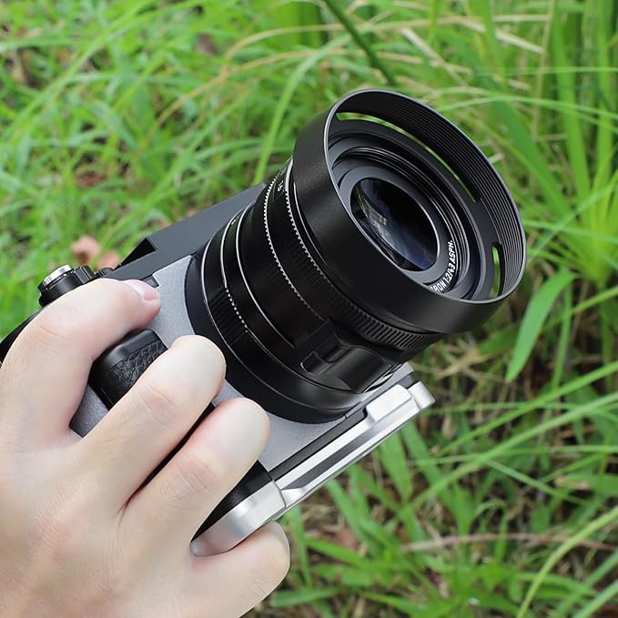 Haoge Metal Lens Hood Shade for Leica Q3 Q3 43 Q2 Q-P QP q Typ 116 Typ116 Camera Black LH-LQOB