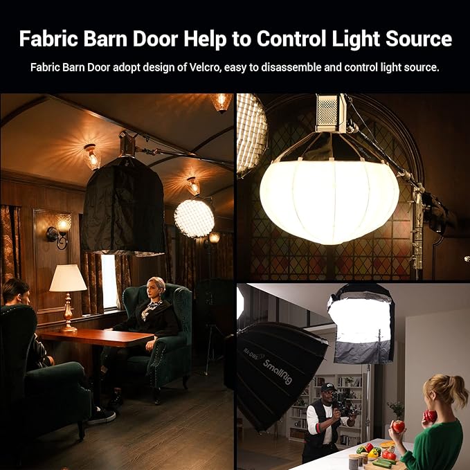 SMALLRIG Lantern Softbox Soft Light Modifier, 26 Inch/65 cm Softbox Diffuser Compatible with SMALLRIG Video Light 120B/120D/220B/220D and Other Bowens Mount Lamps