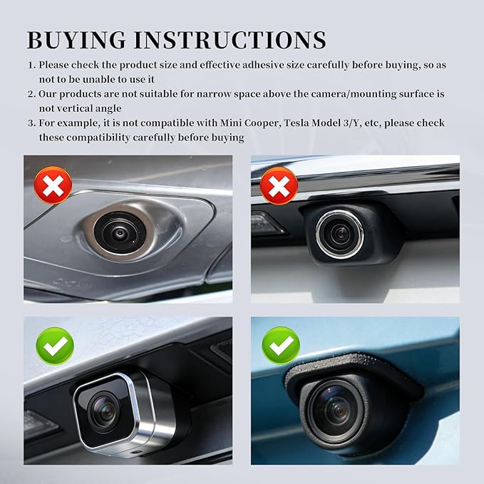 Silicone Car Backup Camera Rain Shield,Soft Wider Backup Camera Rain Cover for Providing Clear Reversing Image,Universal Self-Adhesive Reverse Cameras Rains Cover Car Accessories (Small)