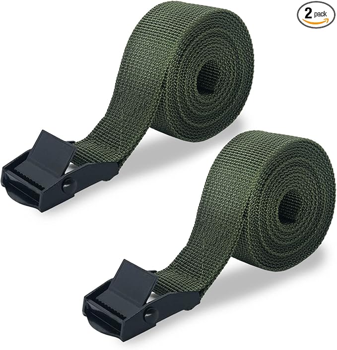 Trail Camera Straps, Upperosey Game Cam Mounting Strap with Long-Lasting Alloy Buckle, Nylon Fiber Strap for Wildlife Trial Camera Accessory, Deer Camera Tree Belts, 25mm Width* 6 ft. Long (2 Packs)
