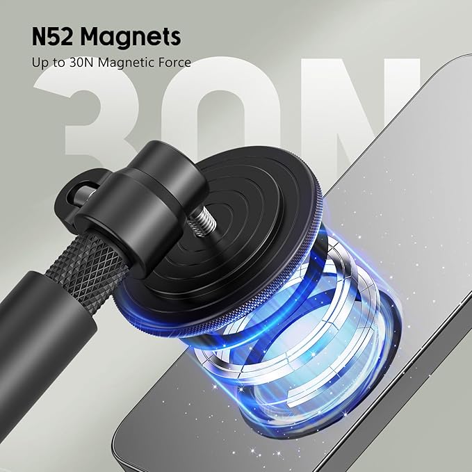 CAMOLOGEEK Monopod and Tripod Selfie Stick to Record Golf Swing Training Aid with Ground Spike Stake & Gopro Adapter & 1/4" Screw, Magnetic Golf Phone Holder Compatible with Magsafe iPhone